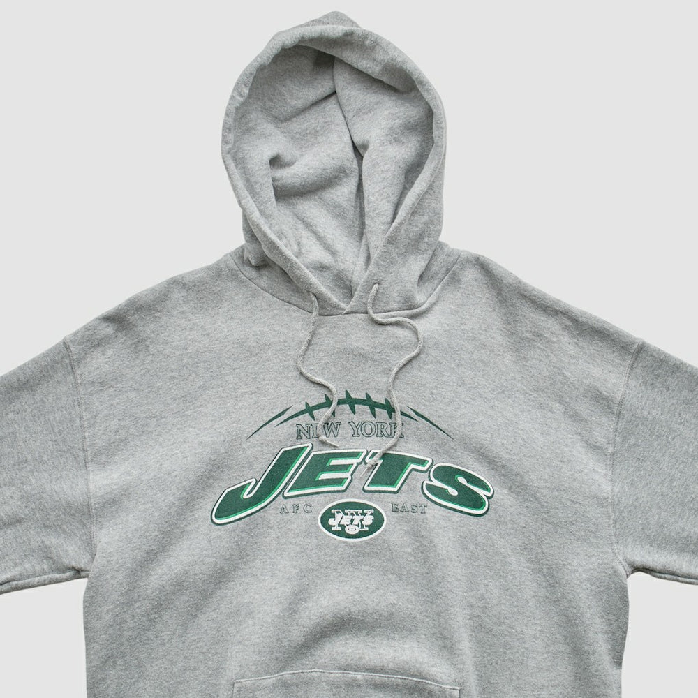 New York Jets NFL 2000s Hooded Pullover Sweatshirt Heather Gray Vintage | Fanatics