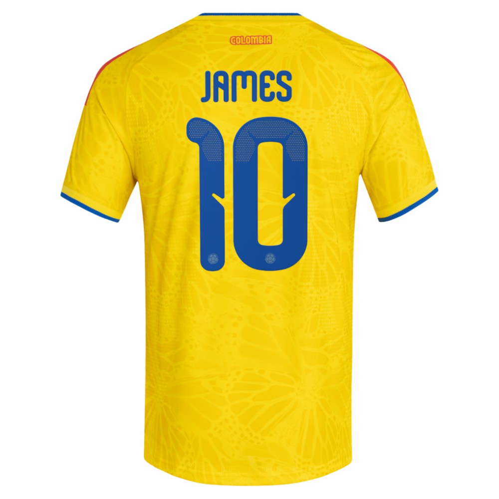 James Rodriguez Colombia National Team 2026 Home Jersey Yellow | Adidas