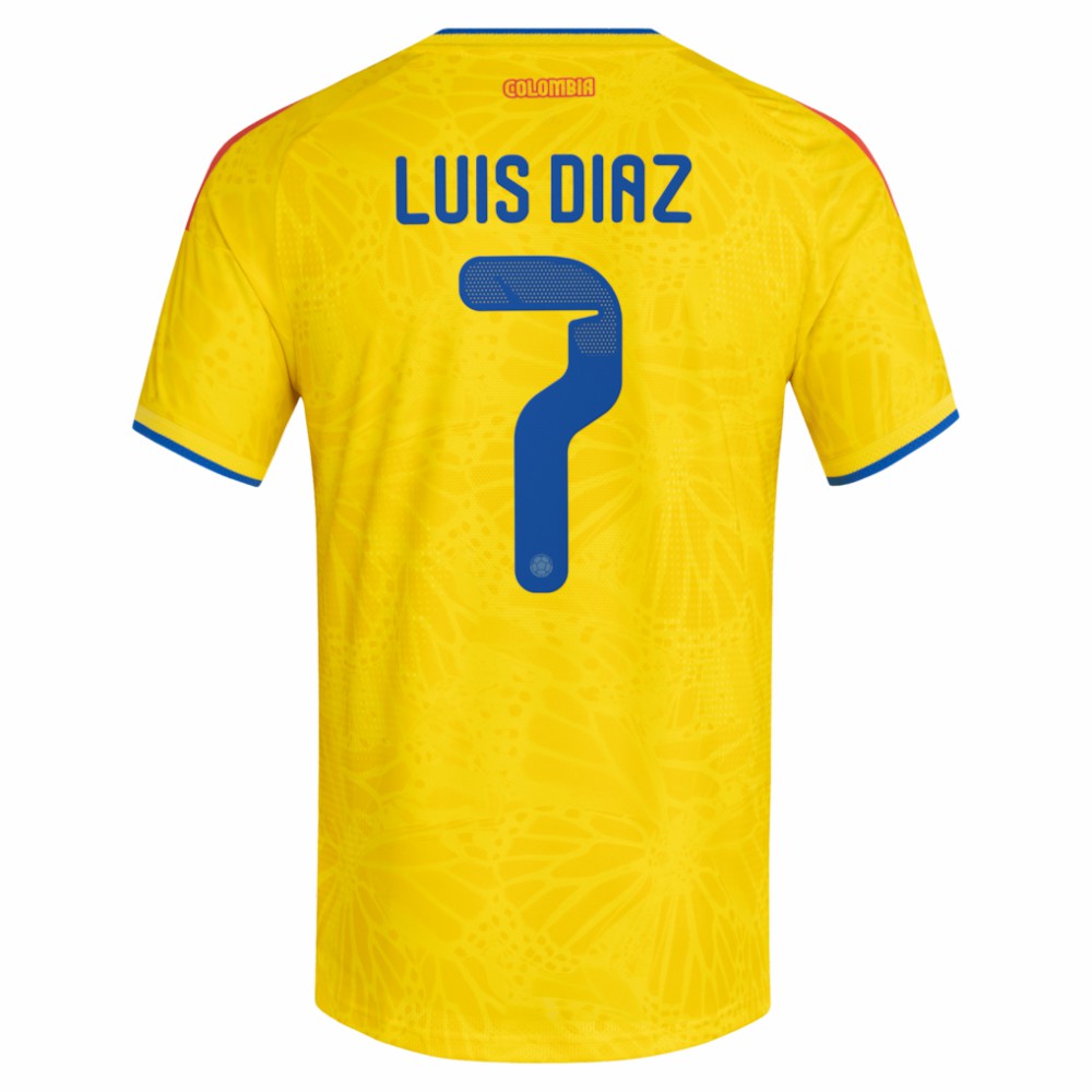 Luis Diaz Colombia National Team 2026 Home Jersey Yellow | Adidas Online
