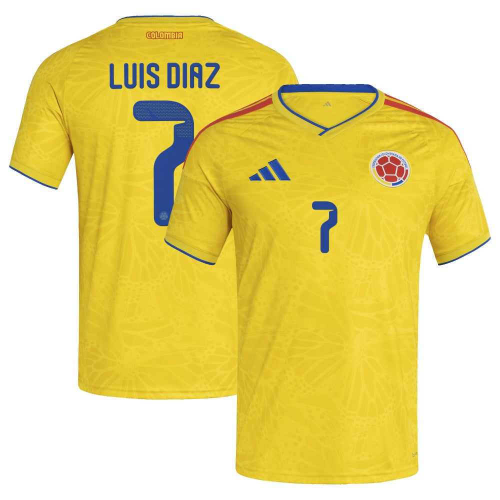 Luis Diaz Colombia National Team 2026 Home Replica Jersey Yellow | Adidas Online