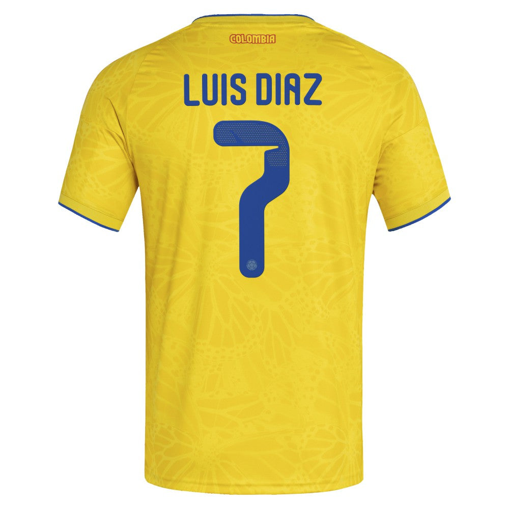Luis Diaz Colombia National Team 2026 Home Replica Jersey Yellow | Adidas Online