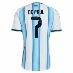 Rodrigo De Paul Argentina National Team 2026 Home Jersey White | Adidas Sale