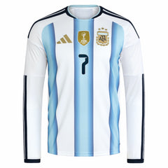 Rodrigo De Paul Argentina National Team 2026 Home Replica Long Sleeve Jersey White | Adidas online