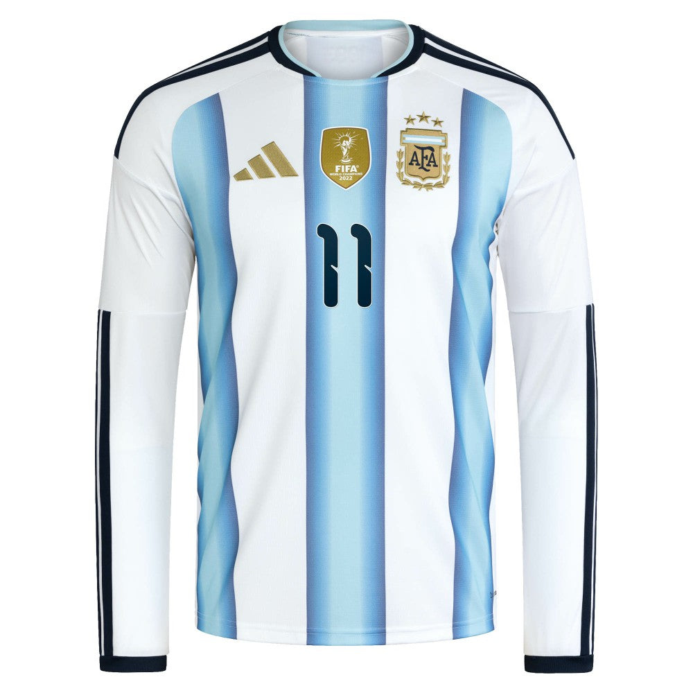 Angel Di Maria Argentina National Team 2026 Home Replica Long Sleeve Jersey White | Adidas cheap