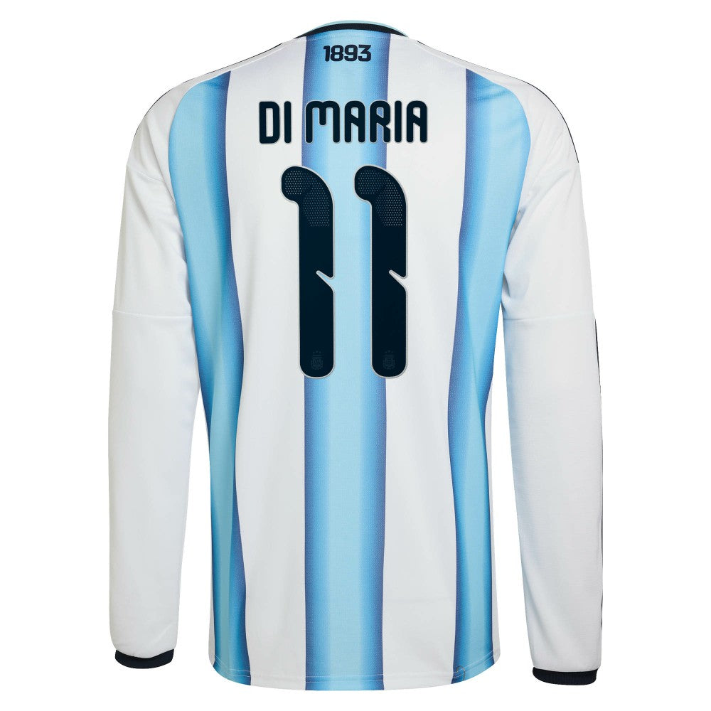 Angel Di Maria Argentina National Team 2026 Home Replica Long Sleeve Jersey White | Adidas cheap