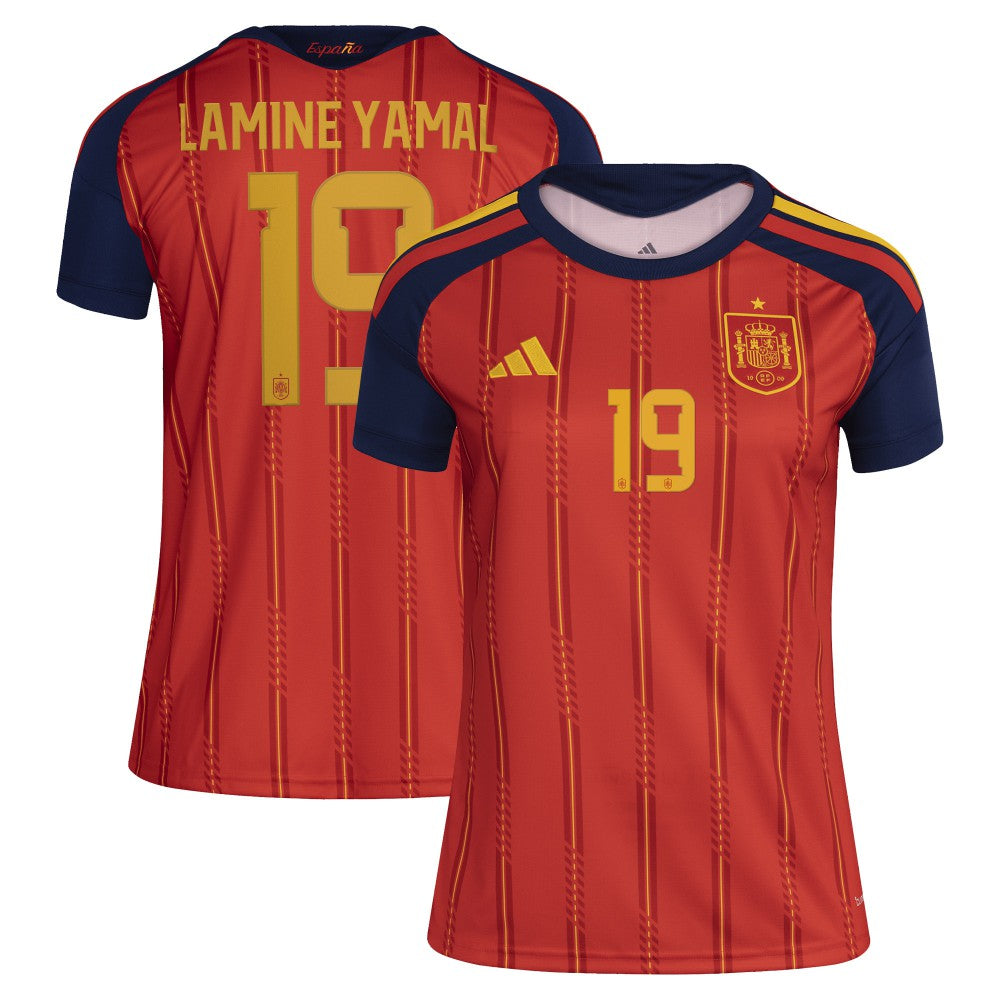 Lamine Yamal Spain National Team Women's 2026 Home Replica Jersey Red | Adidas Online