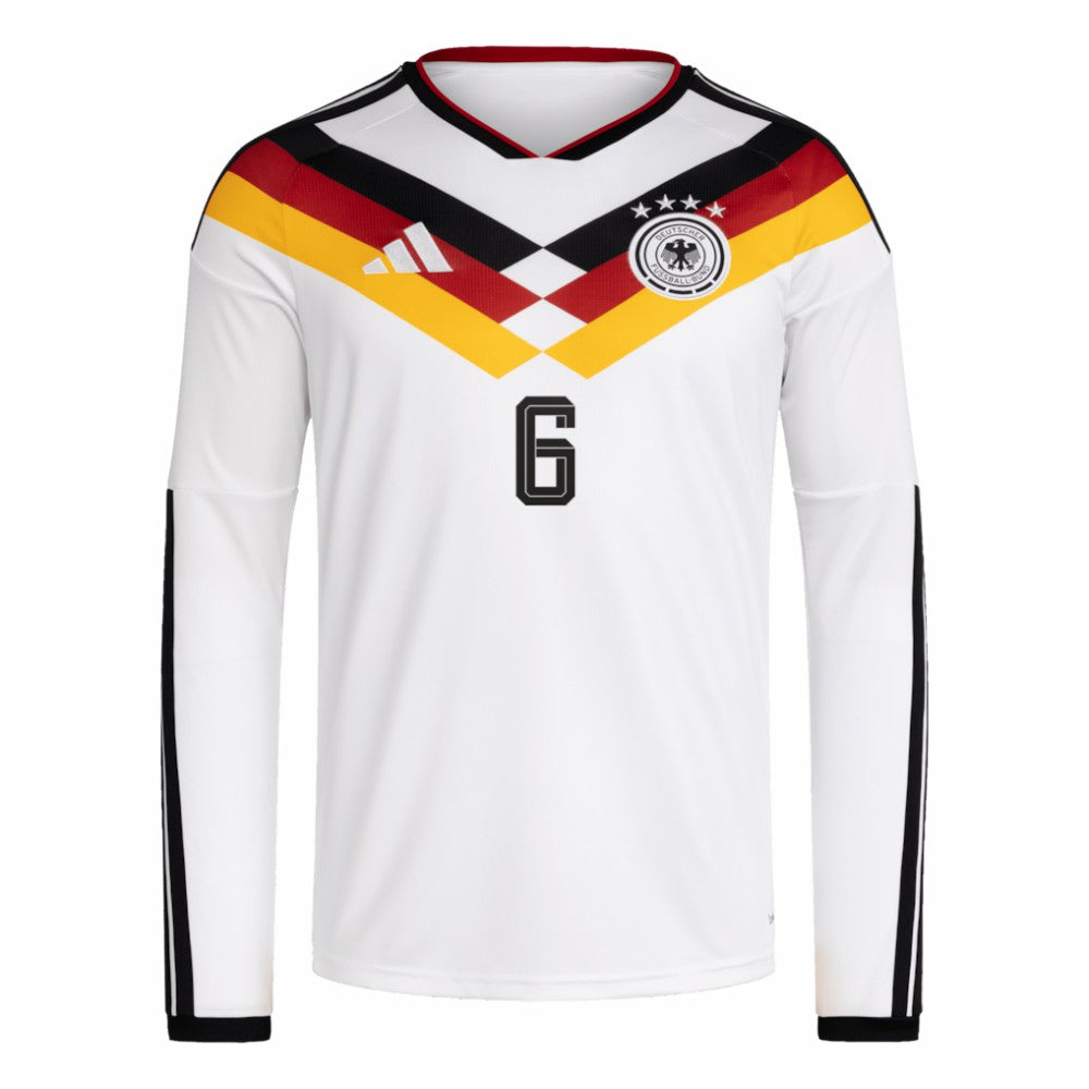 Joshua Kimmich Germany National Team 2026 Home Replica Long Sleeve Jersey White | Adidas Online