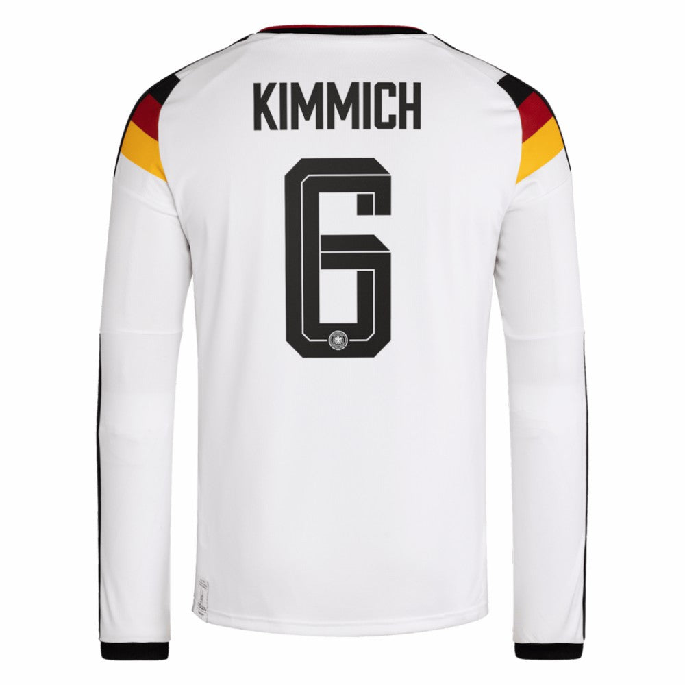 Joshua Kimmich Germany National Team 2026 Home Replica Long Sleeve Jersey White | Adidas Online