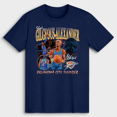 Shai Gilgeous-Alexander Oklahoma City Thunder Player Collage T-Shirt Navy - NBA