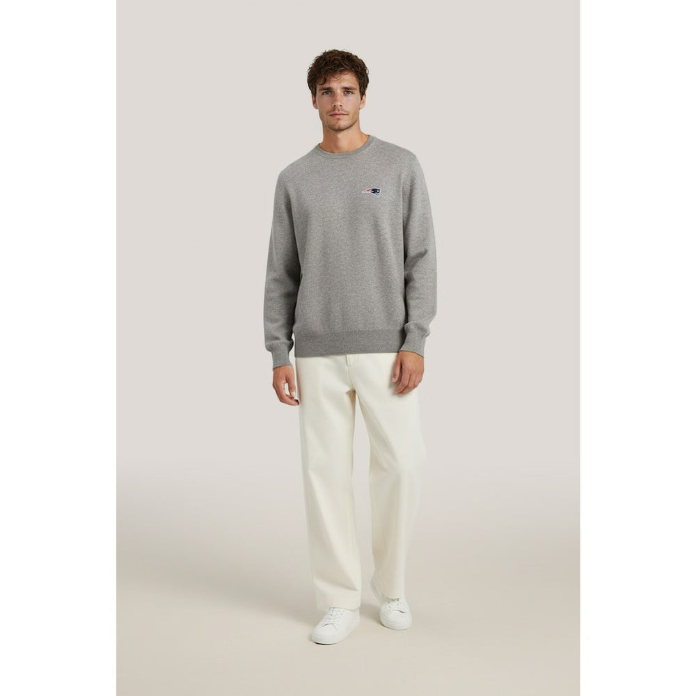 New England Patriots NAADAM Cashmere Sweater Gray | NFL