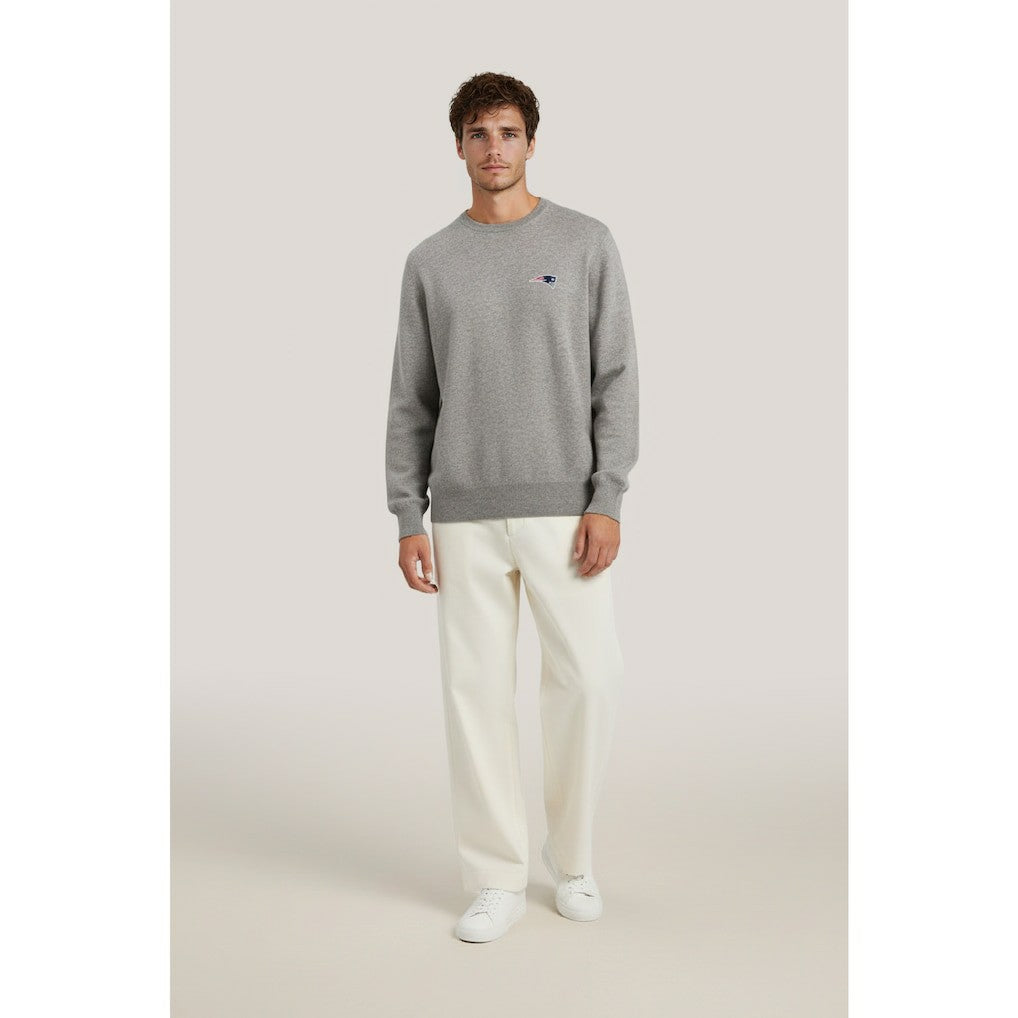 New England Patriots NAADAM Cashmere Sweater Gray | NFL