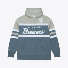 Milwaukee Brewers Mitchell & Ness Cooperstown Collection Thunderstorm Head Coach Hoodie - MLB
