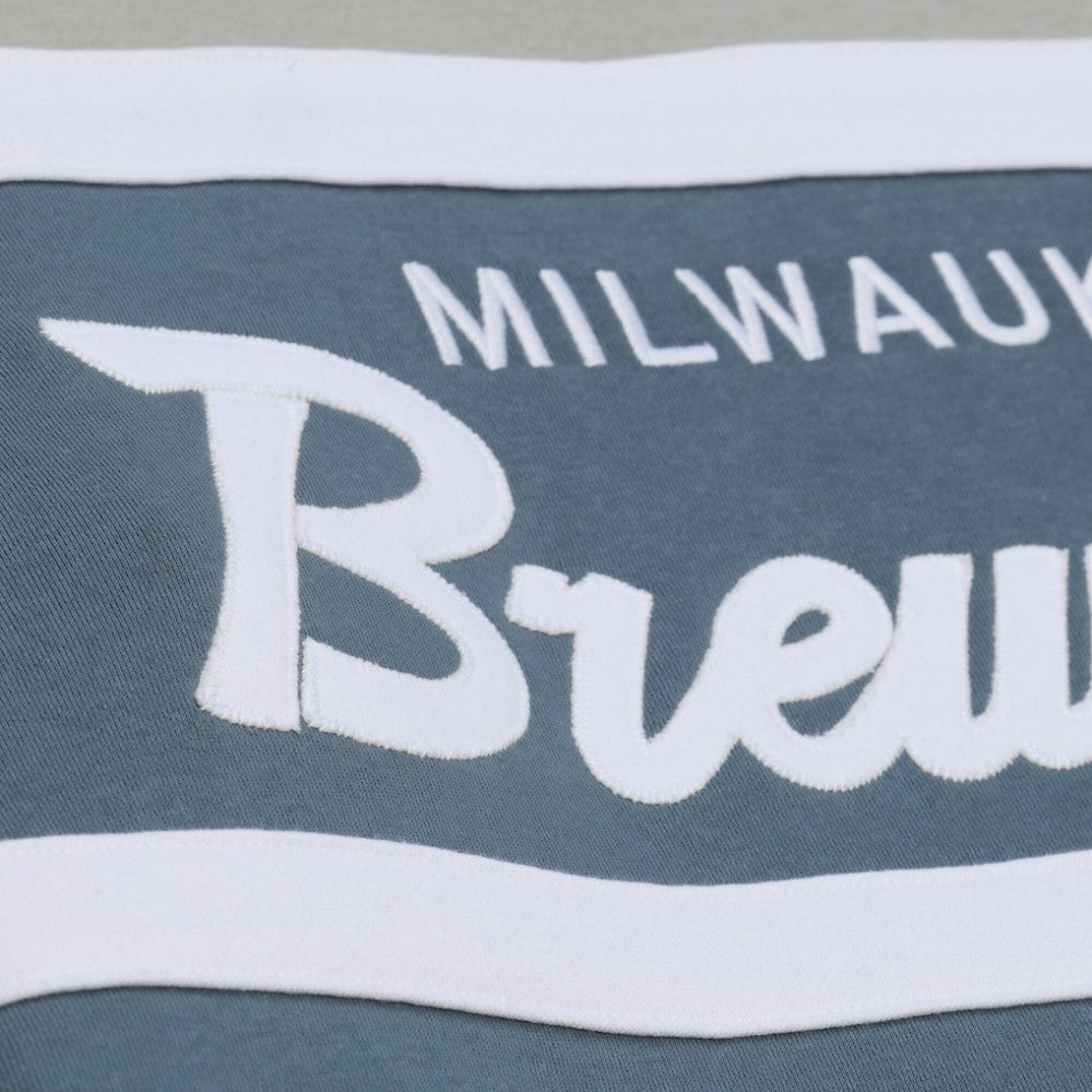 Milwaukee Brewers Mitchell & Ness Cooperstown Collection Thunderstorm Head Coach Hoodie - MLB