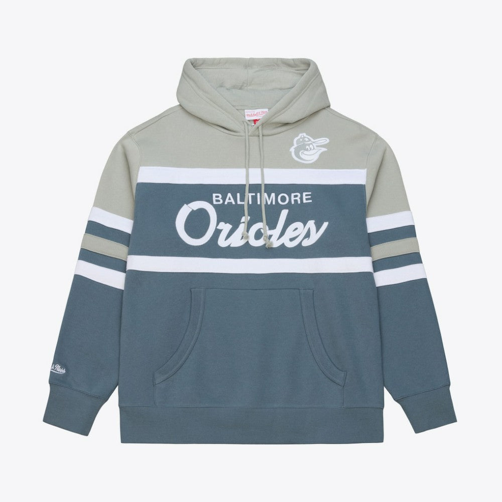 Baltimore Orioles Mitchell & Ness Cooperstown Collection Thunderstorm Head Coach Hoodie - MLB