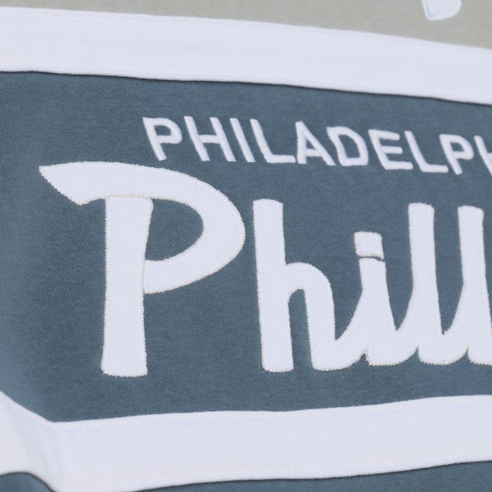 Philadelphia Phillies Mitchell & Ness Cooperstown Collection Thunderstorm Head Coach Hoodie - MLB