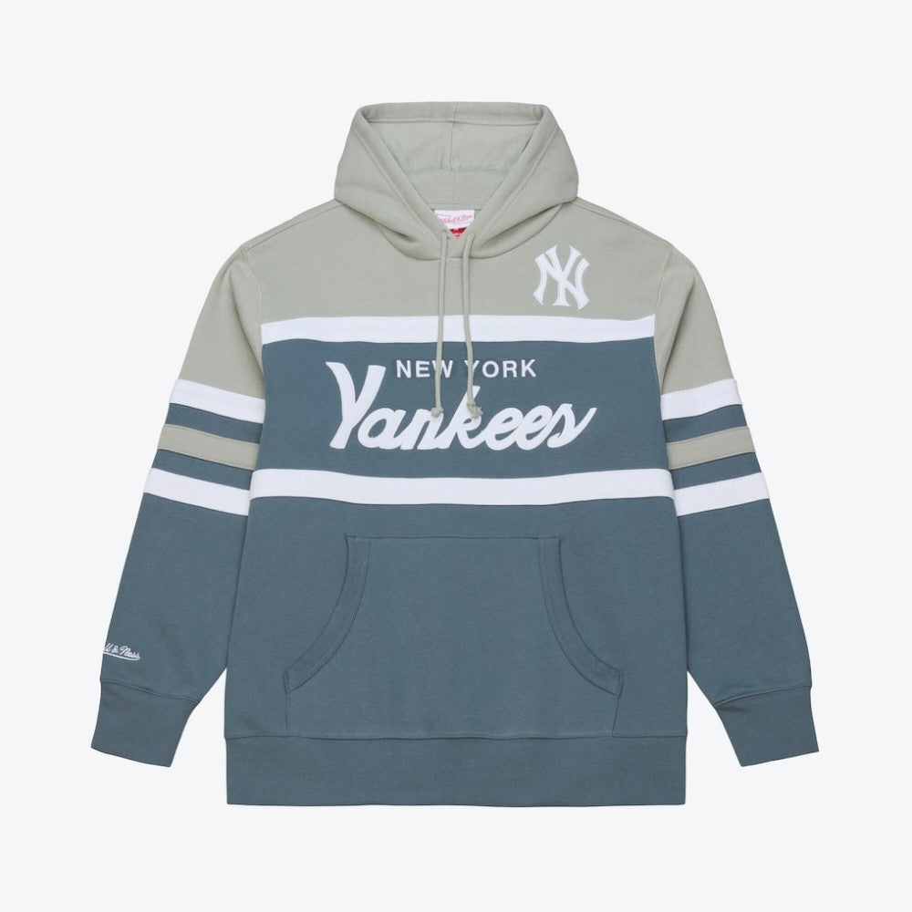 New York Yankees Mitchell & Ness Cooperstown Collection Thunderstorm Head Coach Hoodie - MLB
