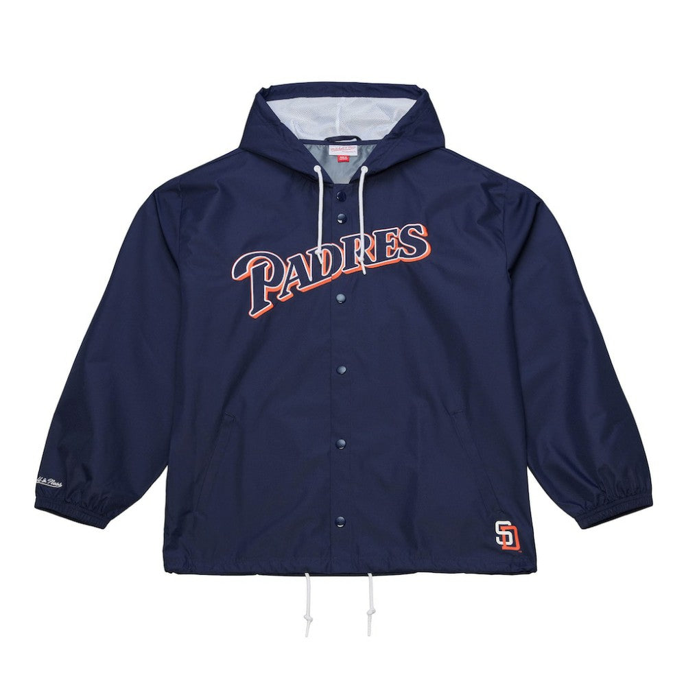San Diego Padres Mitchell & Ness Full-Snap Hooded Coaches Jacket - MLB