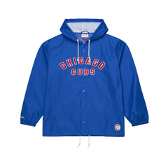 Chicago Cubs Mitchell & Ness Full-Snap Hooded Coaches Jacket - MLB