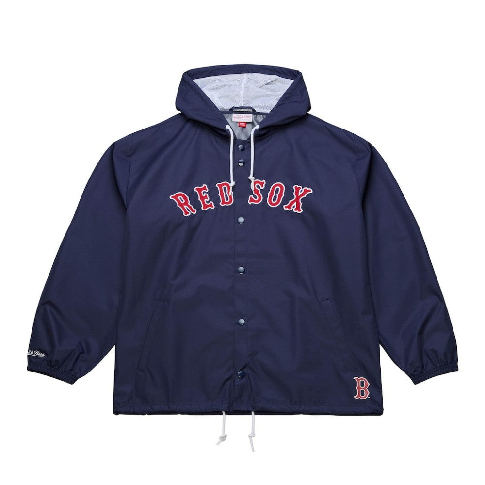 Boston Red Sox Mitchell & Ness Full-Snap Hooded Coaches Jacket - MLB