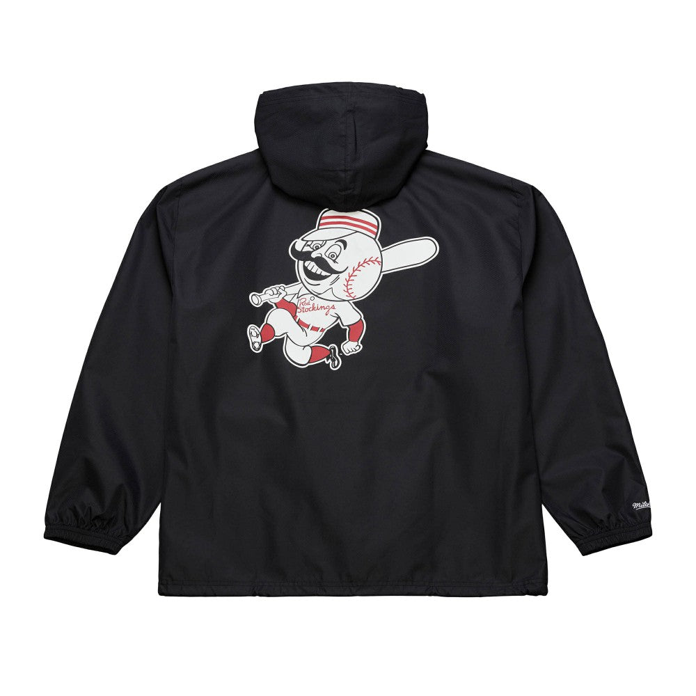 Cincinnati Reds Mitchell & Ness Full-Snap Hooded Coaches Jacket - MLB