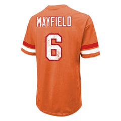 Baker Mayfield Tampa Bay Buccaneers Majestic Threads Oversized T-Shirt Orange | NFL