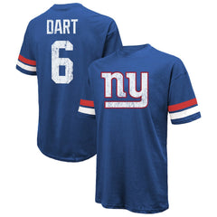 Jaxson Dart New York Giants Majestic Threads Oversized T-Shirt Royal | NFL