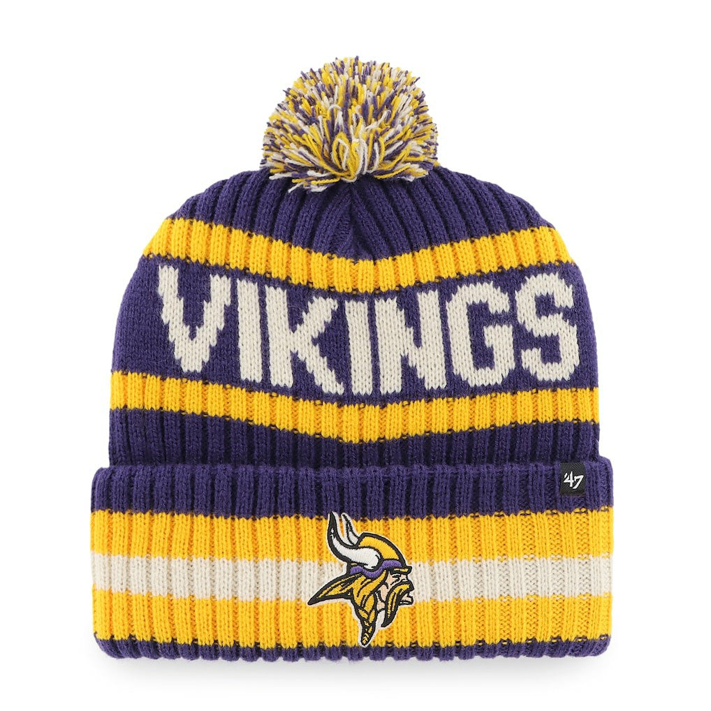 Minnesota Vikings '47 Bering Cuffed Knit Hat with Pom Purple | 47 brand
