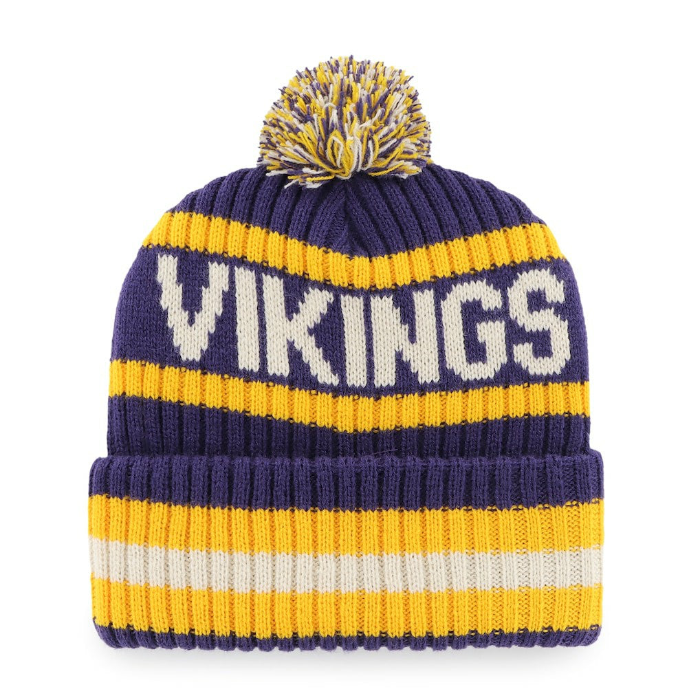 Minnesota Vikings '47 Bering Cuffed Knit Hat with Pom Purple | 47 brand
