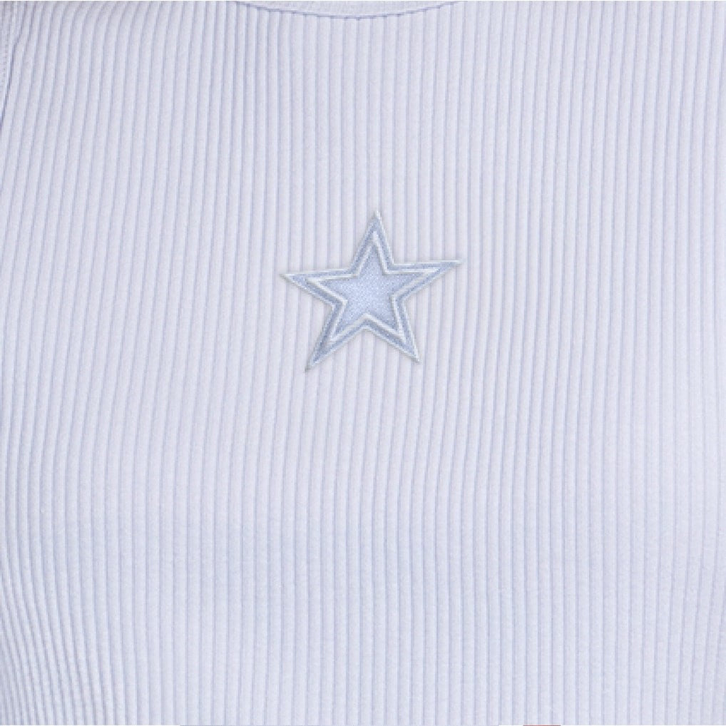 Dallas Cowboys Starter Women's Travel Pastels Cropped Tank Light Blue | NFL