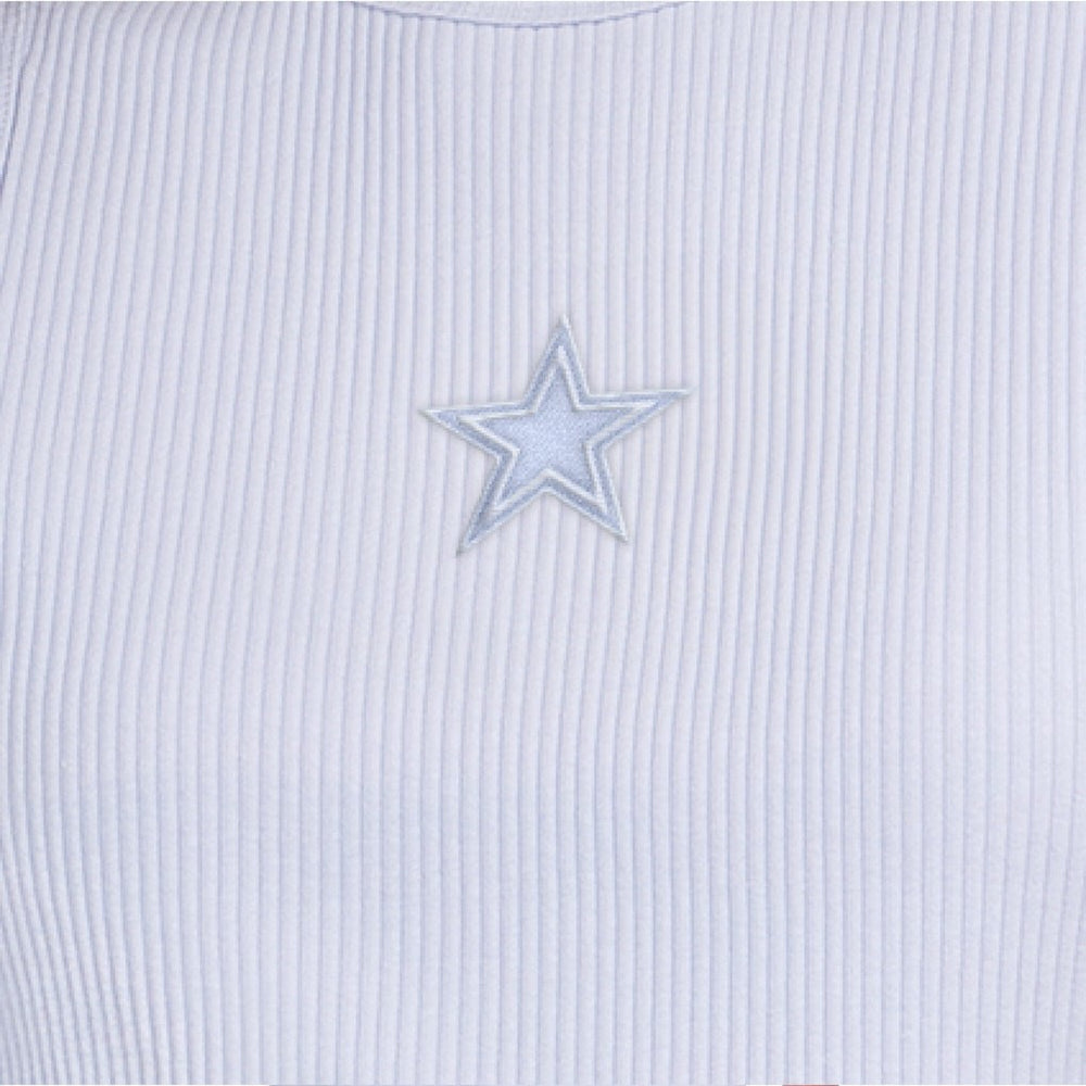 Dallas Cowboys Starter Women's Travel Pastels Cropped Tank Light Blue | NFL