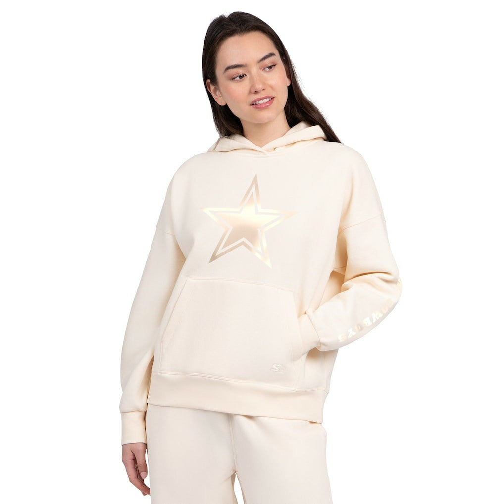 Dallas Cowboys Starter Women's Pastels Relaxed Travel Hoodie Cream | NFL