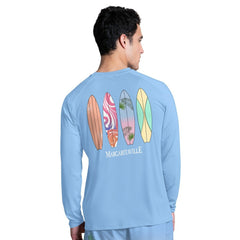 Dallas Cowboys Margaritaville Life's A Beach Long Sleeve Rashguard Light Blue | NFL