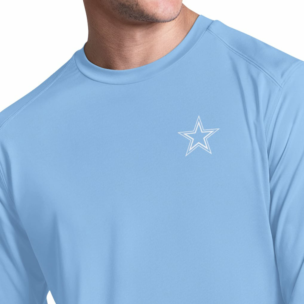 Dallas Cowboys Margaritaville Life's A Beach Long Sleeve Rashguard Light Blue | NFL