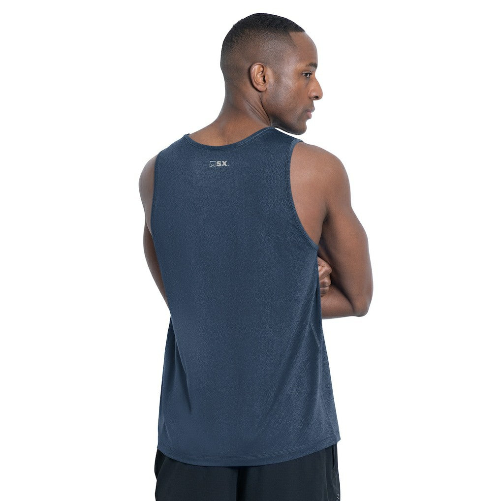 Dallas Cowboys MSX by Michael Strahan Energy Scoop Neck Tank Top Navy | NFL