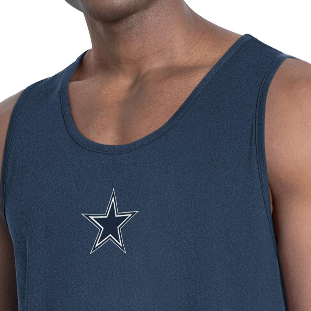 Dallas Cowboys MSX by Michael Strahan Energy Scoop Neck Tank Top Navy | NFL