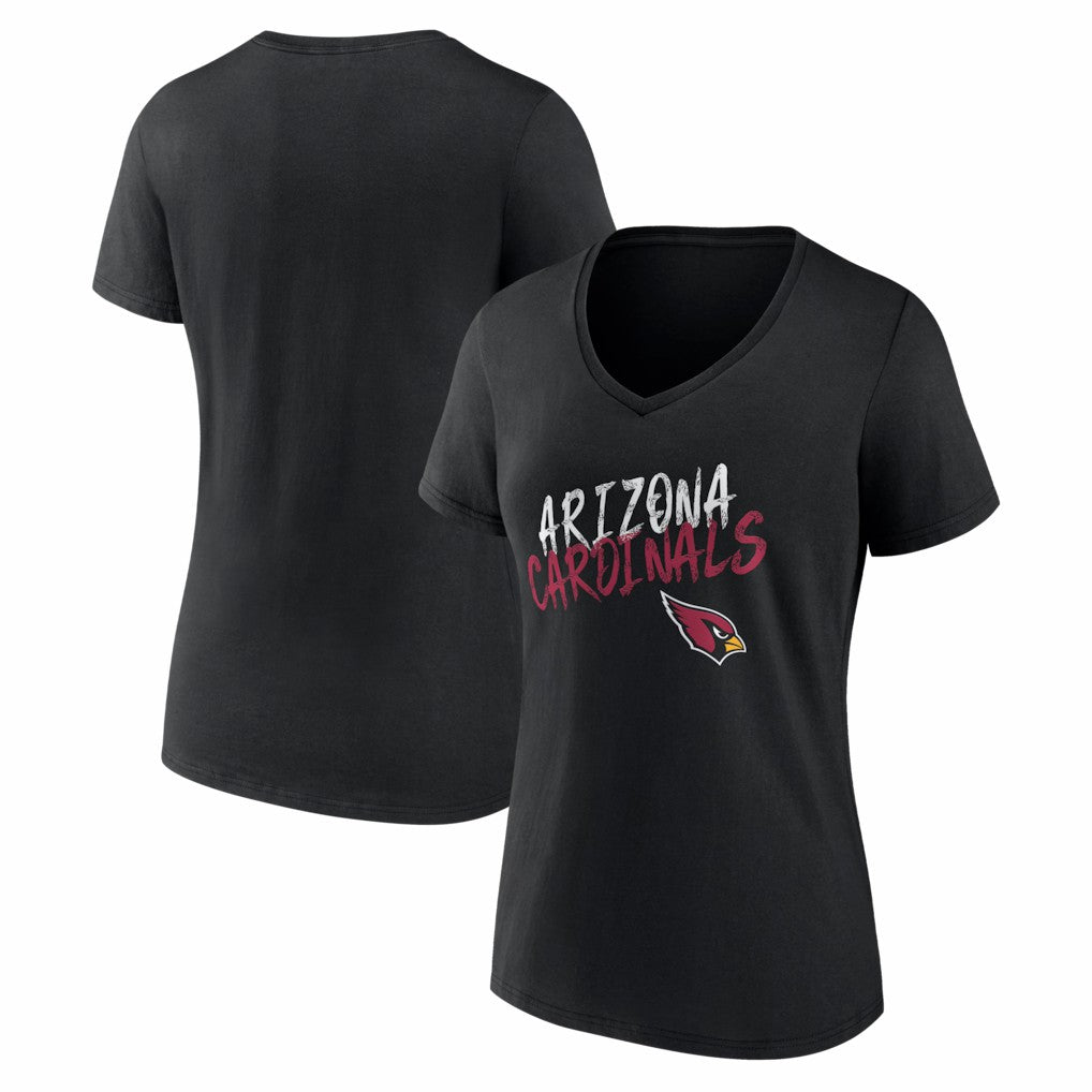 Arizona Cardinals Women's Hustle V-Neck T-Shirt Black | NFL