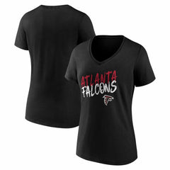 Atlanta Falcons Women's Hustle V-Neck T-Shirt Black | NFL