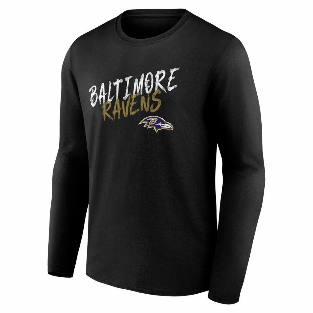 Baltimore Ravens Hustle Long Sleeve T-Shirt Black | NFL