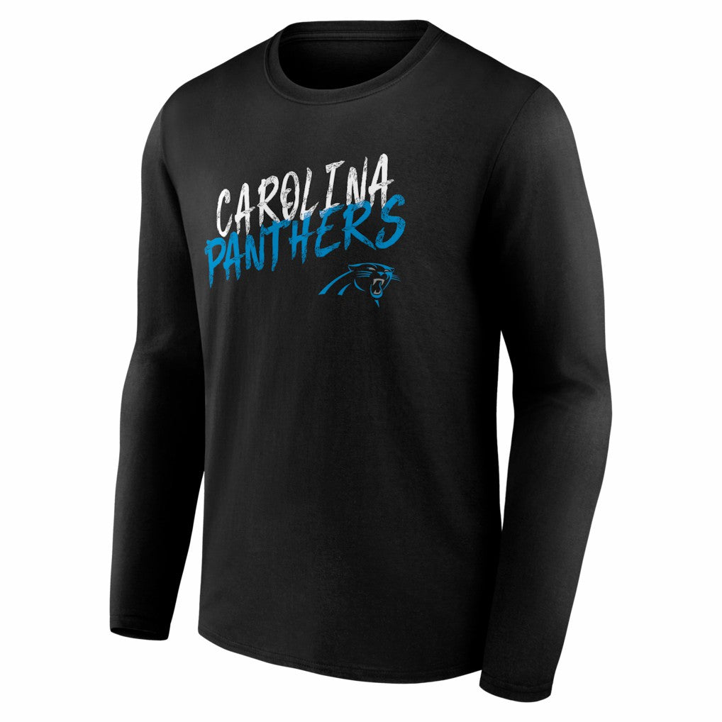 Carolina Panthers Hustle Long Sleeve T-Shirt Black | NFL