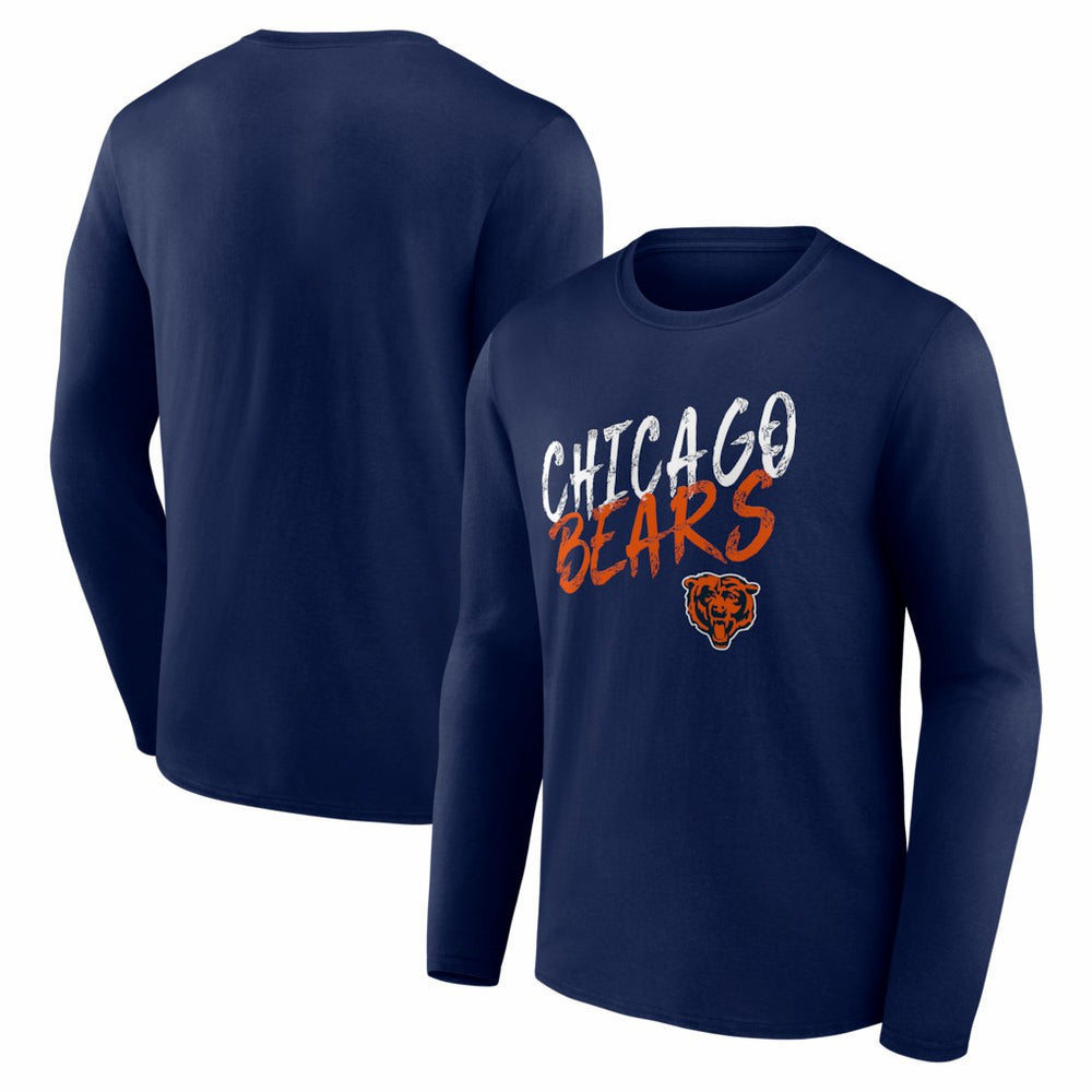 Chicago Bears Hustle Long Sleeve T-Shirt Navy | NFL