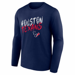 Houston Texans Hustle Long Sleeve T-Shirt Navy | NFL