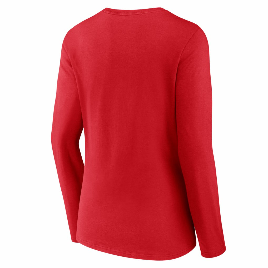 Kansas City Chiefs Women's Hustle Long Sleeve V-Neck T-Shirt Red | NFL