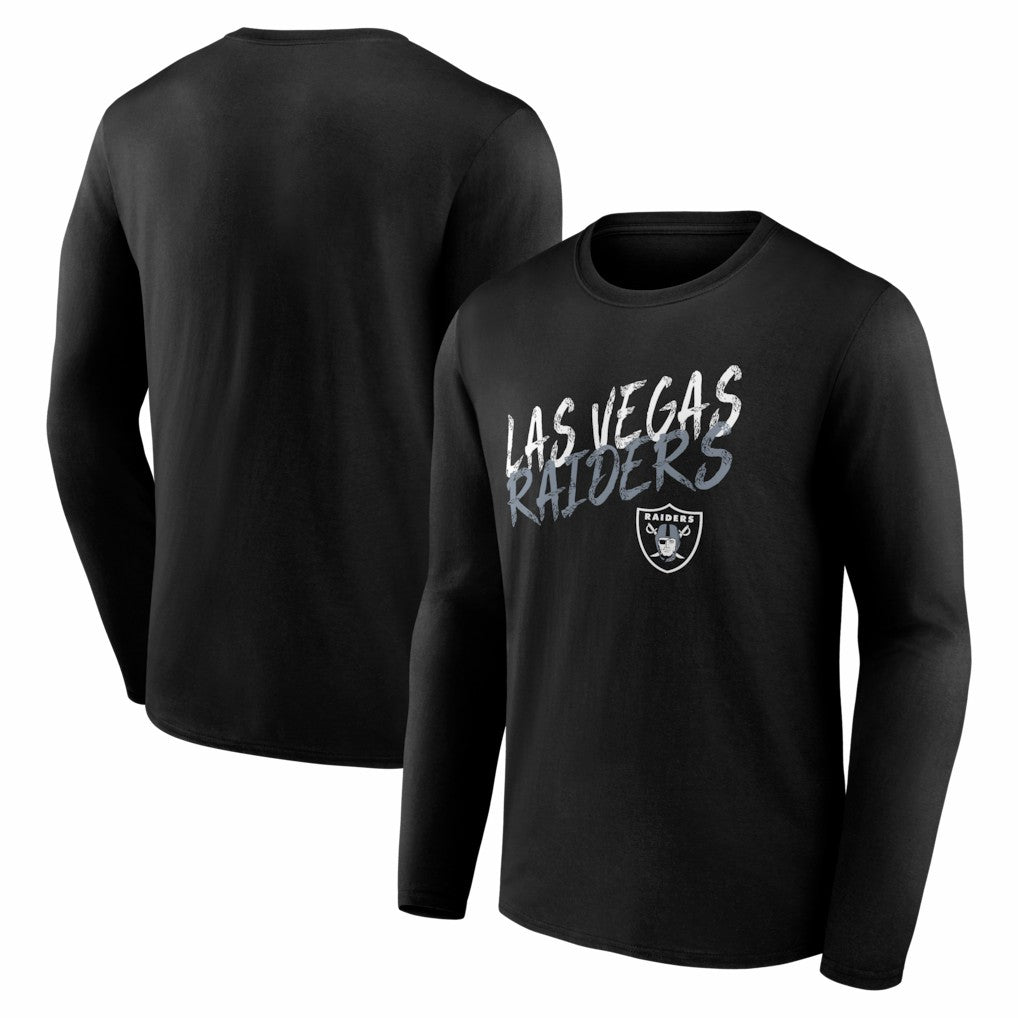 Las Vegas Raiders Hustle Long Sleeve T-Shirt Black | NFL