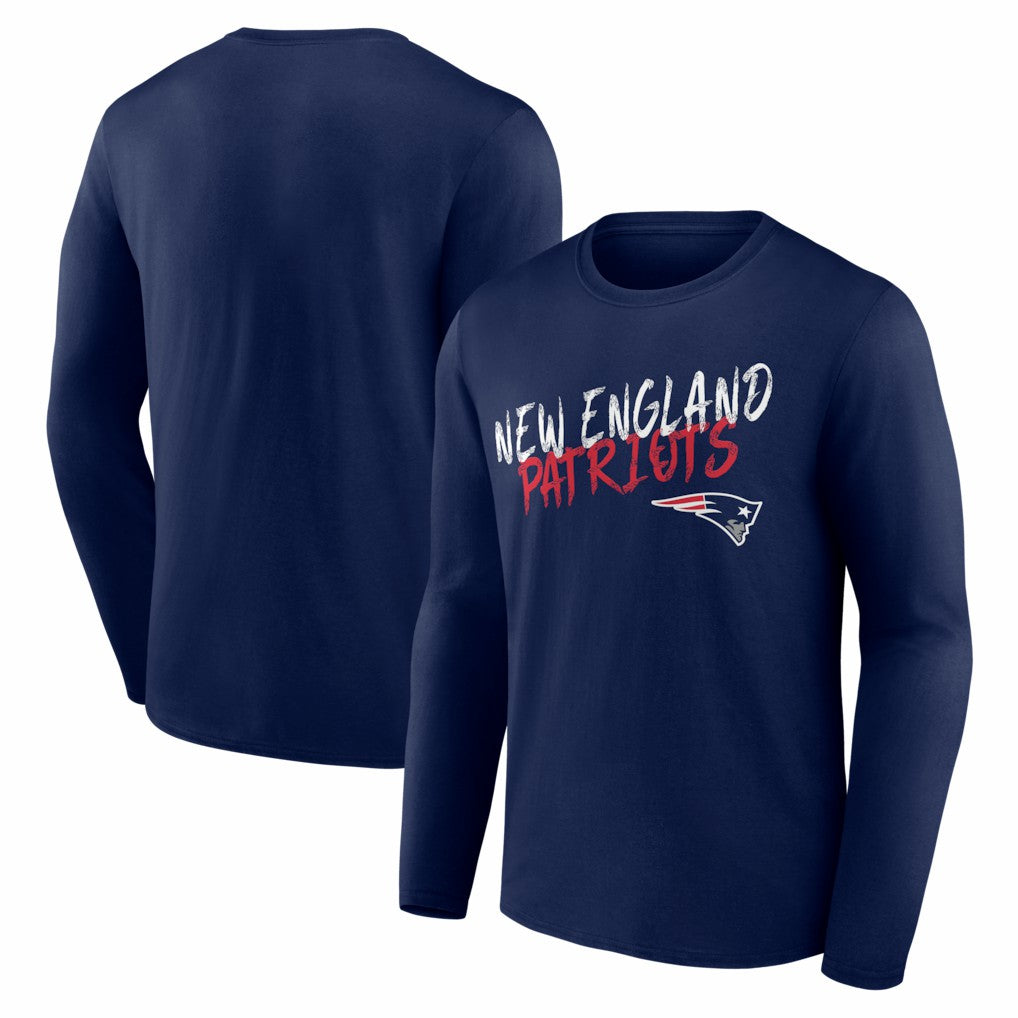 New England Patriots Hustle Long Sleeve T-Shirt Navy | NFL