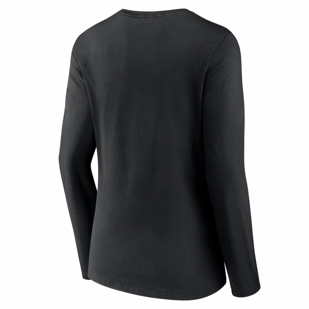 New Orleans Saints Women's Hustle Long Sleeve V-Neck T-Shirt Black | NFL