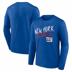 New York Giants Hustle Long Sleeve T-Shirt Royal | NFL