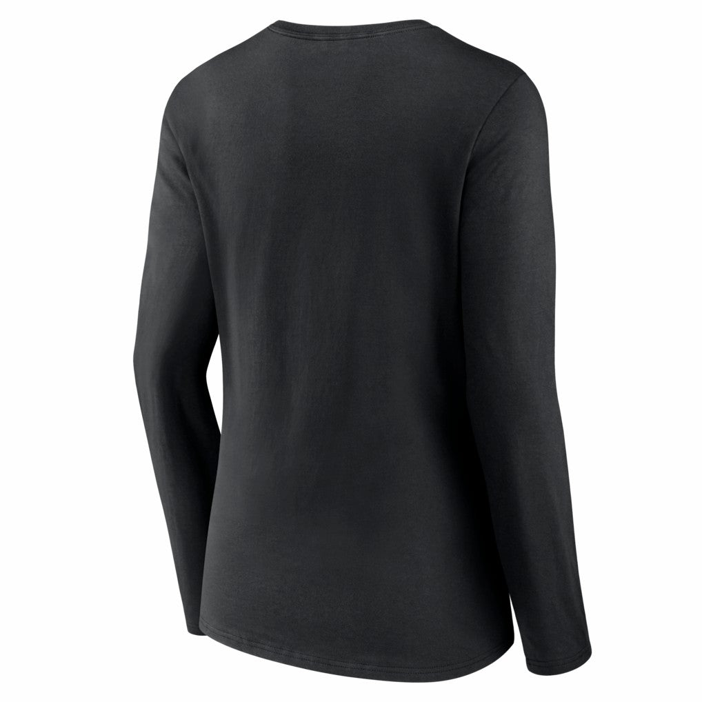 New York Jets Women's Hustle Long Sleeve V-Neck T-Shirt Black | NFL