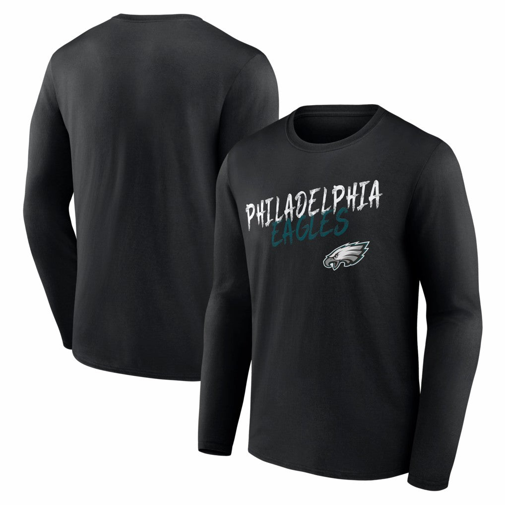 Philadelphia Eagles Hustle Long Sleeve T-Shirt Black | NFL