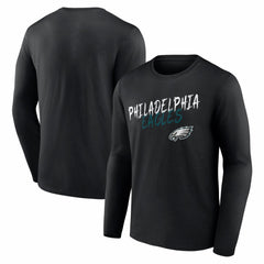 Philadelphia Eagles Hustle Long Sleeve T-Shirt Black | NFL