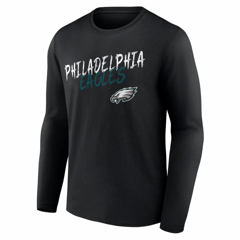 Philadelphia Eagles Hustle Long Sleeve T-Shirt Black | NFL